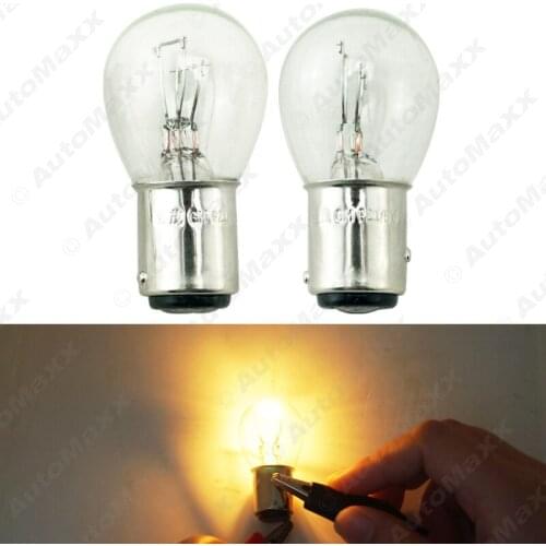 FEELDO 150pcs 24V BAY15D 1157 P21/5W S25 Car Clear Glass Lamp Brake Tail Bulb Truck Bus Indicator Halogen Lamp #AM1227