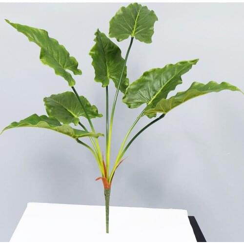 78cm 7 Heads Tropical Monstera Large Artificial Plants PU Fake Palm Tree Real Touch Turtle Leaves For Home Office Garden Decor