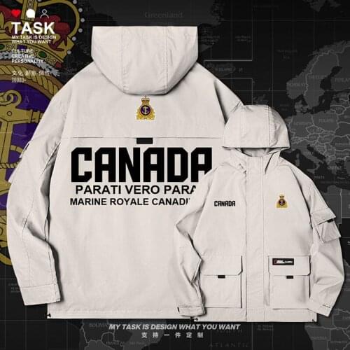 Canada Canadians CAN men jacket hooded Navy logo army fan Tactical new printed mens trench coat men Military autumn clothes