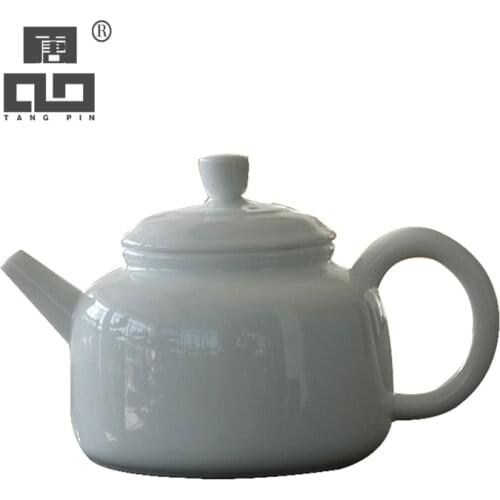 TANGPIN chinese ceramic teapot kettle white kung fu tea pot drinkware