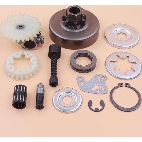 3/8" Clutch Drum Sprocket Rim Oil Pump Filter Line Washer Repair Kit For Stihl MS380 038 1119 0007 1003, 1119 640 3200
