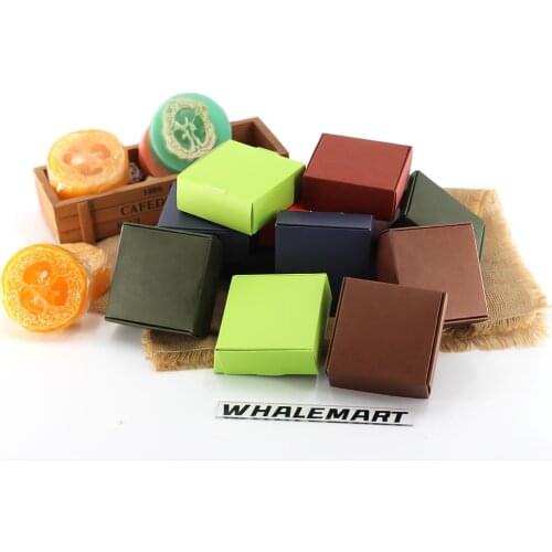 10pcs Small Kraft Paper Box 6 Morandi Color Cardboard For Packaging Handmade Soap DIY Craft Gift Jewelry Natural Package