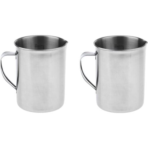 2pcs Stainless Steel Measuring Jug Cup Cooking Bakery Kitchen Lab for restaurant, kitchen, laboratory 1000ml