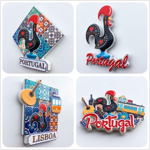 Portuguesa scenery 3D Fridge Magnets Tourism Souvenir Refrigerator Magnetic Sticker Collection Handicraft Gift