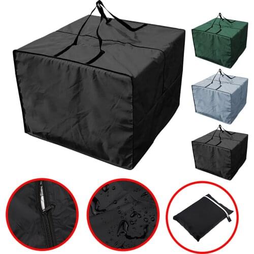 Patio Furniture Seat Cushions Storage Bag Water Resistant Zippered Opening Seals With 2 Reinforced Padded Handles