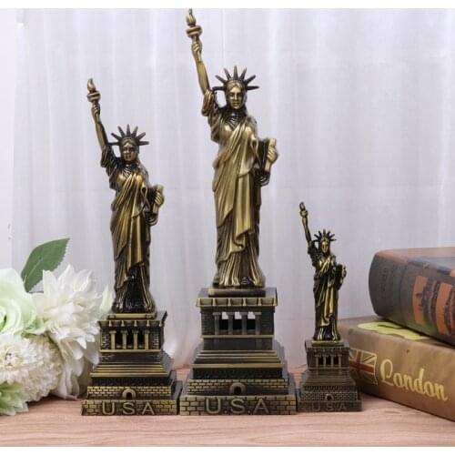USA Landmarks Statue of Liberty Metal Model Desk Decoration Gadget Craft Gift