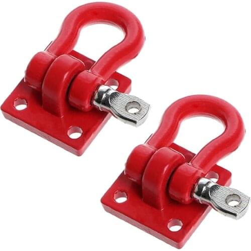 Metal Climbing Trailer Tow Hook Hooks Buckle, Winch Shackles Accessory for 1/10 Scale RC Crawler Truck D90 SCX10 Climbing Car,Re