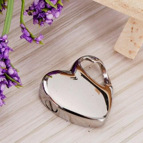 Mini Heart Cremation Keepsake Urn Pendant for Necklace Choker - Pet Human Ashes