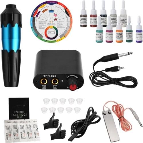 Powerful Compelte Machine Set Pen Power Supply Cartridge Needles