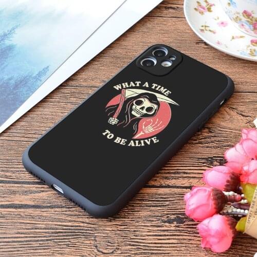 For iPhone What A Time To Be Alive Print Soft Matt Apple iPhone Case