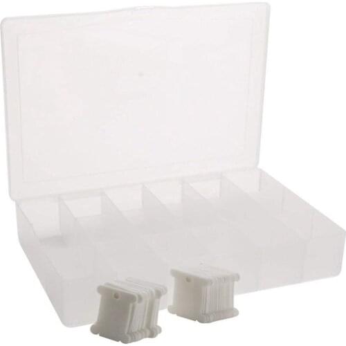 New One Box of 50 Plastic Bobbins Floss & Needlecraft Organizer
