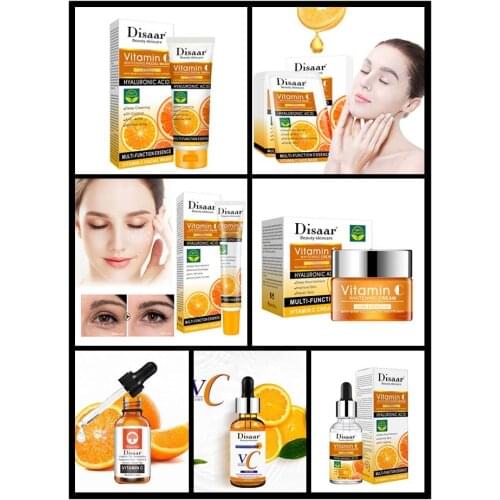 DISAAR VC 7-pcs set Vitamin C Whitening Serum Fade Acne Marks Moisturizing Shrink Pore Brightening SkinCare Essence Replenish