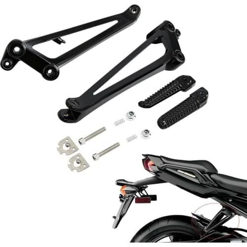 Motorcycle Rear Passenger Footrest Foot Peg Bracket Set For YAMAHA YZF R1 YZF-R1 2009-2014 silver/black/matte black