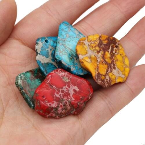 Natural Semi Precious Stone Pendant Imperial Stone Irregular Shape Making Necklaces Bracelets And Earrings For DIY