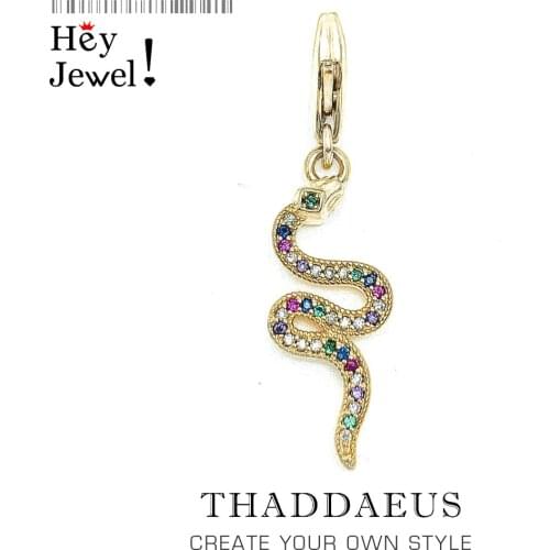 2020 Brand New Bohemia Design Bright Colourful Snake Pendants Charm in 925 Sterling Silver Power Animal Jewelry Gift For Women