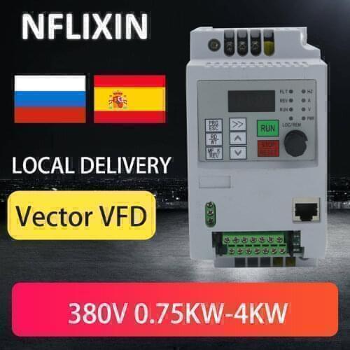 2.2KW（3HP） 380V VFD Inverter AC Frequency Inverter 3 phase output ac drives /frequency converter for Special for electric spindl