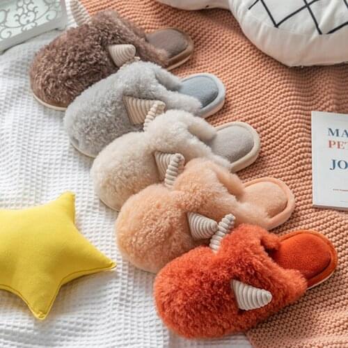 2021 New Home Cotton Slippers Women Shoes Unisex Non-slip Comfortable Winter Warm Plush House Slippers Indoor Couple Slippers