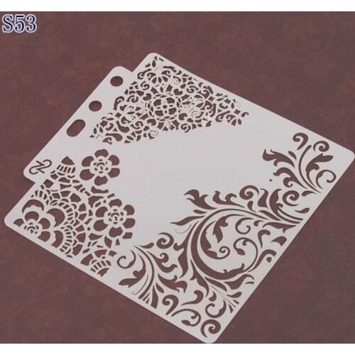 Flourishing Layering Stencils graffiti hand copied board hollowed out photo album graphic spray painting tool