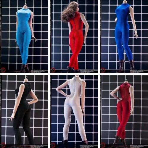 1/6 Scale Sleeveless Tights Base Coat 5 Colors Bodysuit Clothes Accessories For 12'' Female PH Doll Jiaoudol Action Figure Body