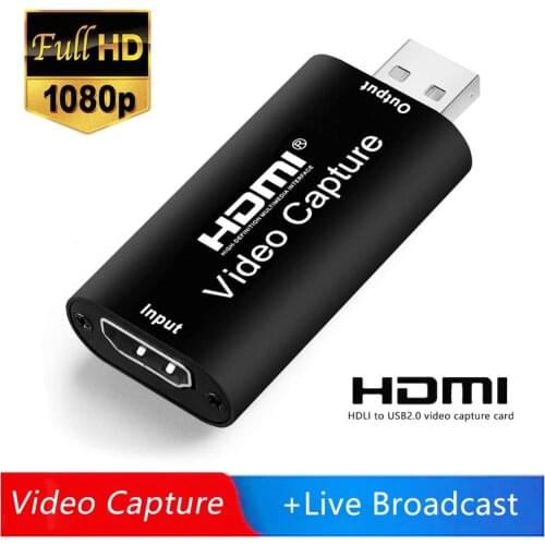 USB2.0 HDMI-compatible 1080P Video Grabber Record Box Mini Capture Card for PS4 Game DVD HD Camera Recording Live Streaming