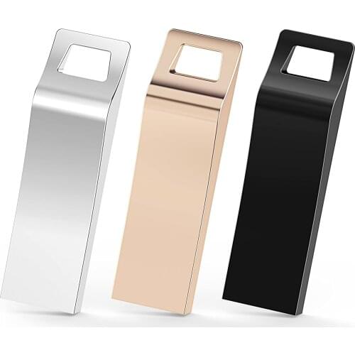 TOPESEL 3 Pack USB 2.0 Flash Drives Metal Memory Stick Waterproof Thumb Drive (3 Mixed Colors: Black, Gold, Silver)