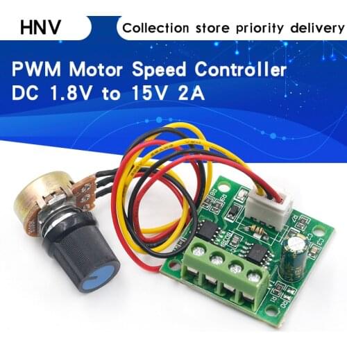 PWM Motor Speed Controller Automatic DC Motor Regulator Control Module Low Voltage DC 1.8V to 15V 2A