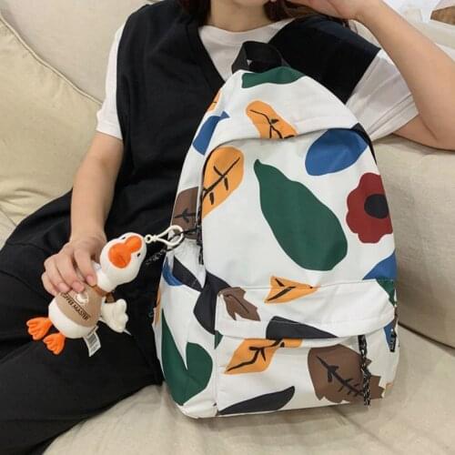 Female School Bag Korean Style Cartoon Printing Large Capacity Student Bagpack High Quality Women Travel Backpack MD0247