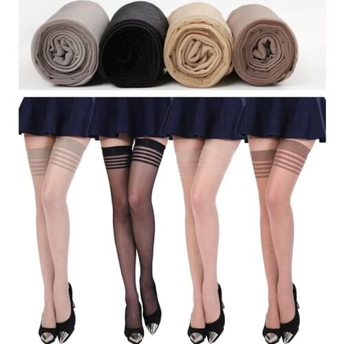 1pair Sexy Long Stockings Womens Girls Ladies Lace Top Stay Up Thigh High Over Knee Socks Nightclubs Pantyhose Hosiery