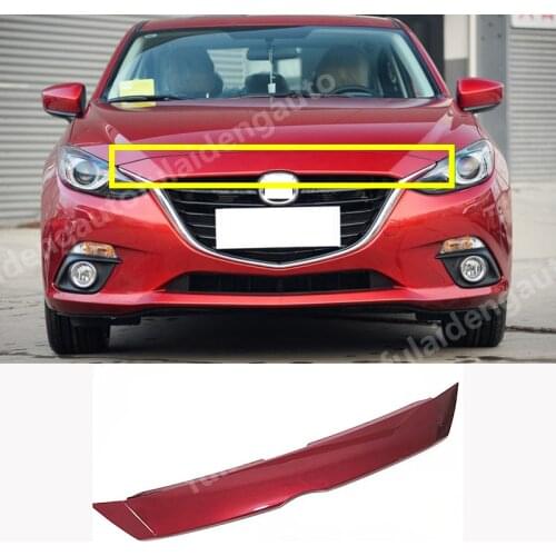 1pcs For Mazda 3 Axela 2014-2016 Car Front Upper Grille Protector Frame Trim Replacement Auto accessories