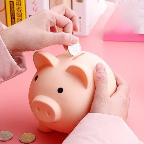 1PC Cute Small Unbreakable Piggy Bank Piggy Bank Childrens Toys Home Decoration Piggy Bank Childrens Home Decor Vinyl Cartoons