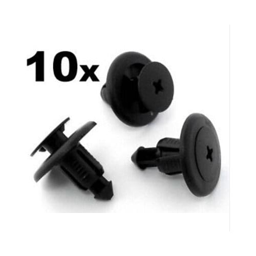 10x For Subaru 8mm Plastic Rivet Panel Clips Bumper, For Engine Undertray, For