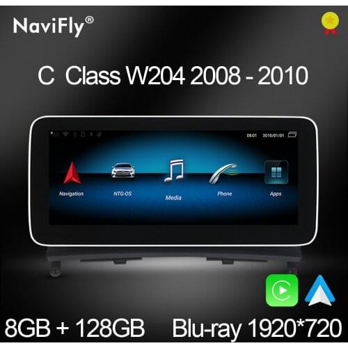 2021 8G+128G Android Car Radio Connected Systems For Mercedes Benz C Class W204 C180 C200 C220 C300 C350 2008 2009 2010 2013