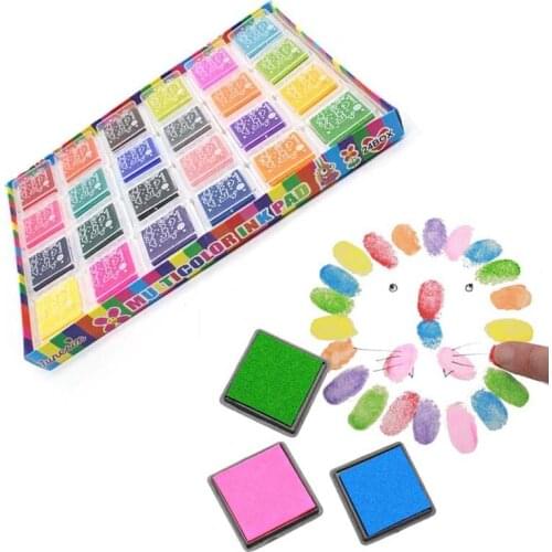 36 Colors Finger Stamps Inkpad DIY Scrapbooking Painting Ink Pad Stamps Children Kids Toys Sealing Decoration Crafts Ink Pad