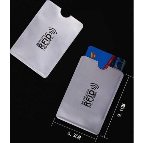 500pcs RFID Shielded Sleeve Card Blocking 13.56mhz IC Card Protection NFC Security Card Prevent Unauthorized Scanning
