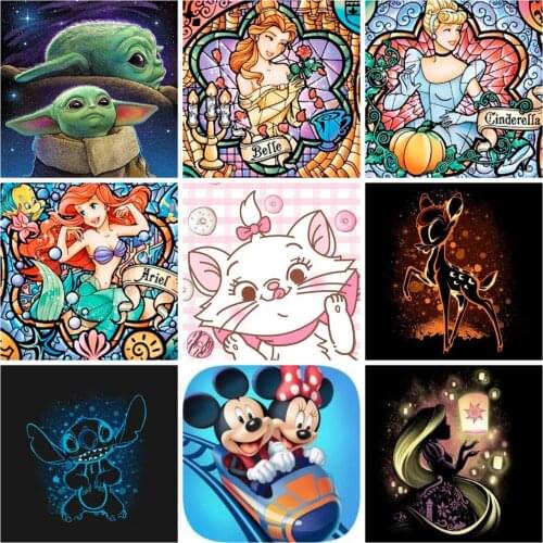 Disney Cartoon Cut Marie Cat 5D Diamond Painting Cross Stitch Embroidery Mosaic Wall Decor Full Square Dill Childrens Gift