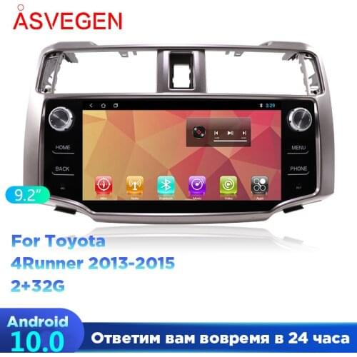 9.2 "Android 10 Car Multimedia Stereo Radio Audio DVD GPS Navigation Sat Head Unit For Toyota 4Runner 4 Runner 2013 2014 2015