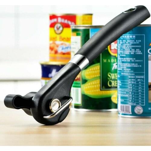 Safety Easy Stainless Steel Manual Can Opener Professional Effortless Openers with Turn Knob Household Kitchen Useful Tools