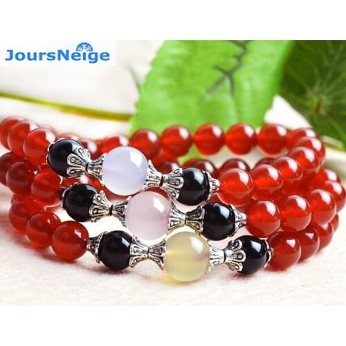 Support Wholesale Red Natural Crystal Bracelets 6mm Beads Crystal Multi-color Bracelets for Women Fashion Jewelry Accessories