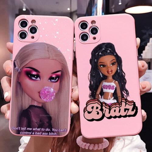 Colorful Soft Silicone Phone Case For iPhone 12 pro max X XR XS Max 8 8Plus 7 7plus Cute Bratz Doll For iPhone 11 Pro Max Cover