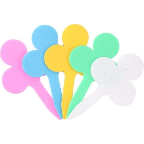 Decoration Signs Colorful Plant Markers Garden Bonsai Succulent Seedings Tags Sign Gardening Labels DIY Plum-shaped 50 Pcs