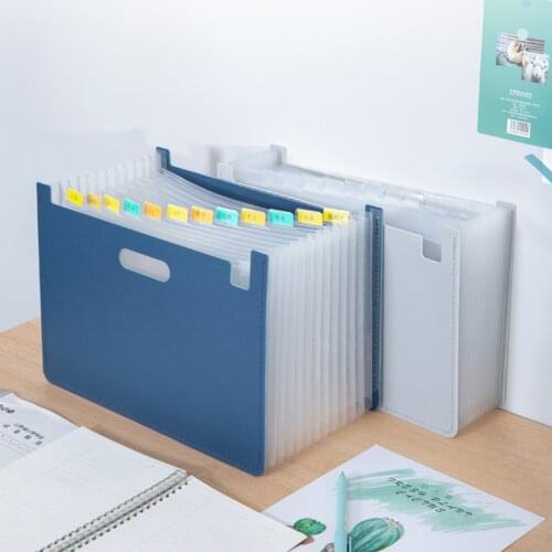 Brand New and High Quality 13 Pockets Expanding File Folder A4 Organizer Document Paper Storage Holder School Office Stationery