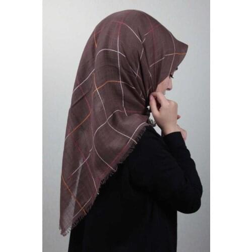 FİRUZE PATTERNED MUNICH LINEN SCARF-DESEN-01-RENK-06