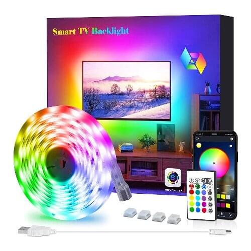 APP Control Smd5050 Usb 5v Tv Backlight 8.2ft 40-60in TV Flexible Neon Strip Light RGB
