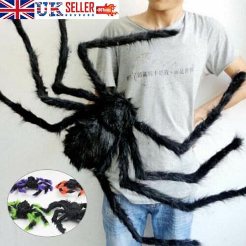 Giant Spider Plush Halloween Decoration Horror House 50/75/90 CM Super big spider Black Prop Indoor Outdoor halloween decoration