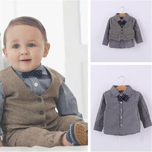 Toddler Boy Suit Wedding Clothes Formal Suit Gentleman 3 Pcs Autumn Kid Clothes Children Clothing Manufacture Clothing Set