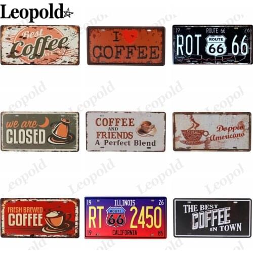 Coffee Metal Tin Plate Food Alphabet Poster Vintage Brand Board Home Restaurant Bar Club Wall Decoration 15X30Cm