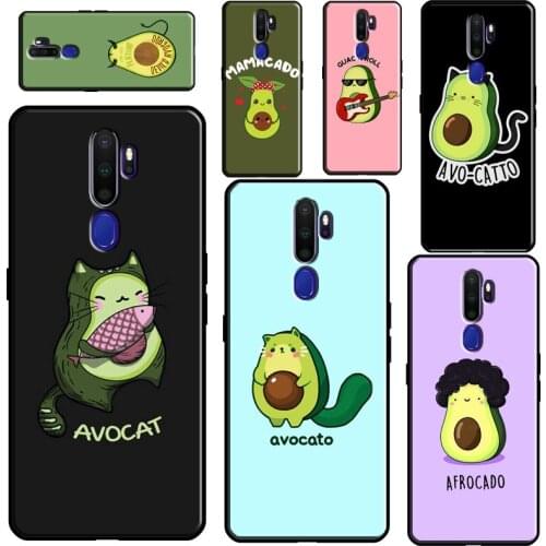 Cute Avocado Case For OPPO A15 A83 A91 A93 A52 A72 A31 A53 A5 A9 2020 A1K A3S A5S F5 F7 Find X2 X3 Pro
