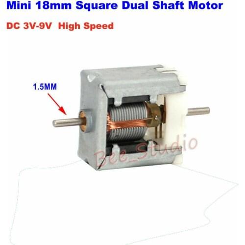 Mini 18mm Square 020 Dual Shaft Motor DC 3V 5V 6V 9V 30000RPM High Speed For Toy Slot Car