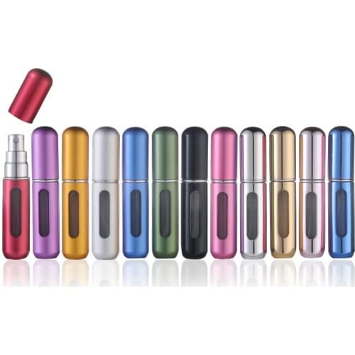 MUB 5ml Aluminum Spray Atomizer Refillable Mini Perfume Spray Bottle Portable Travel Empty Cosmetic Container Perfume Bottles