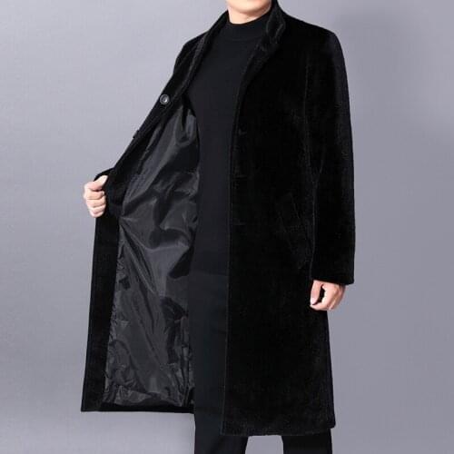 Mens trench coat Autumn Winter Black Mens Coat Long Windbreaker Men Slim Oversized Casual Wool Coat Long Sleeve Jacket 5xl 4xl